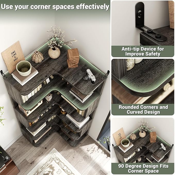 Armocity Corner Book Shelf