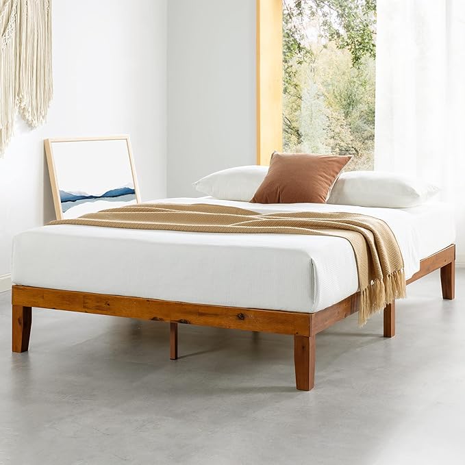 Mellow Naturalista Classic 12-Inch Solid Wood Platform Bed | Wooden Slats