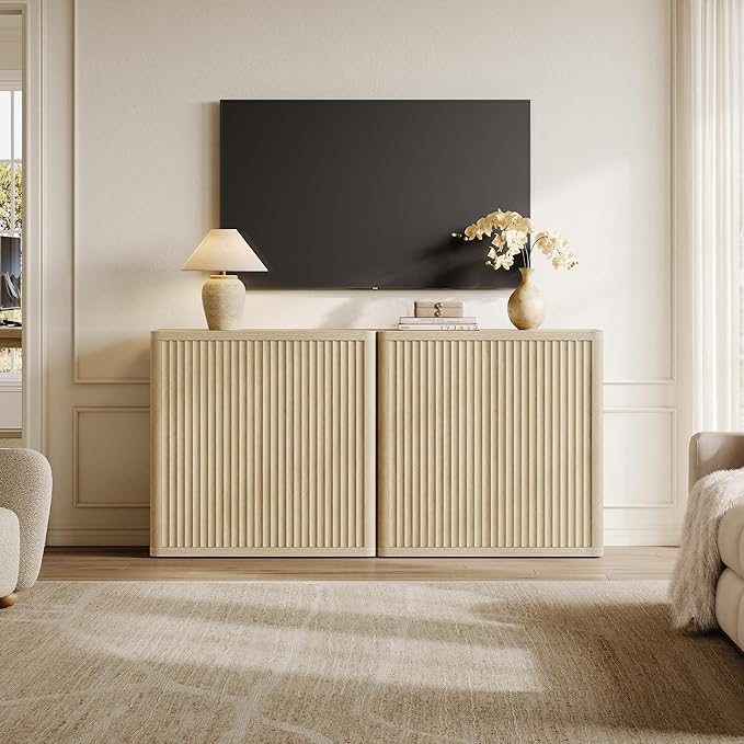 SICOTAS Buffet Cabinet with Storage Sideboard Accent Modern Credenza with Doors