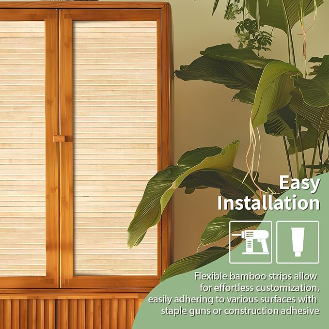 Art3d 48 x 96 Inch Natural Bamboo Wall Panel