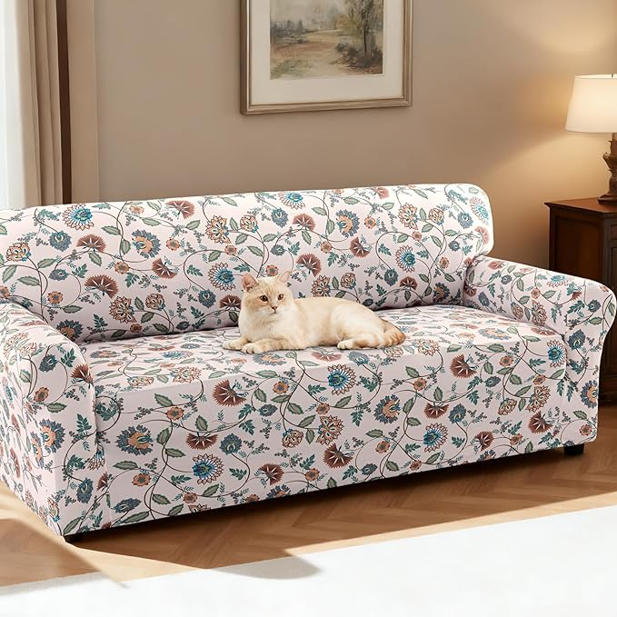 H.VERSAILTEX Printed Couch Covers Printed Sofa Cover High Stretch Couch Cover