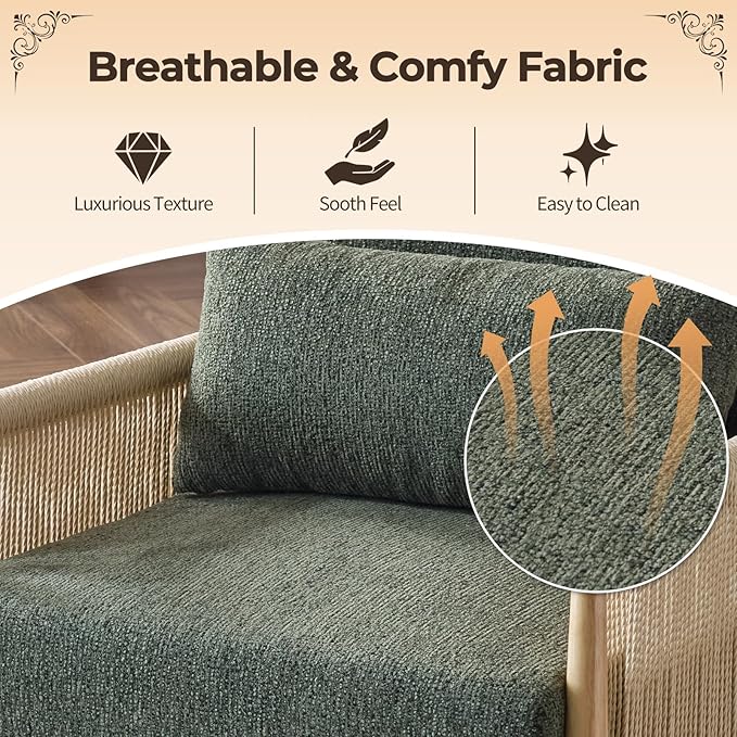 Karl home Cozy Chenille Accent Chair