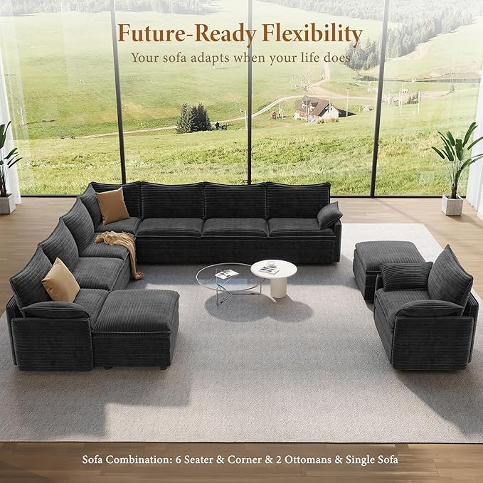 Vesgantti Large Modular Sectional Sofa, Big Comfy Cloud Couch