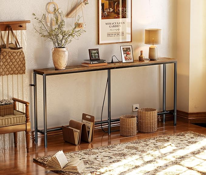 SUPERJARE 70 Inch Console Table