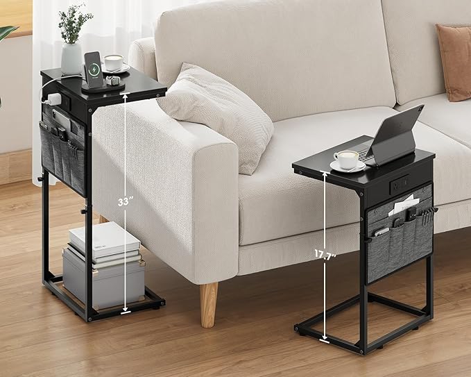 Vagusicc C Shaped End Table