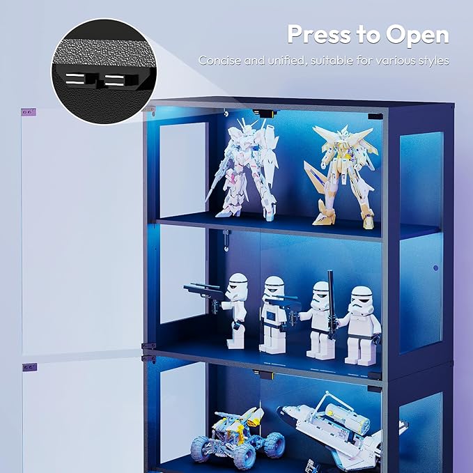 Lamtor 67-inch Glass Display Cabinet – Curio Cabinet