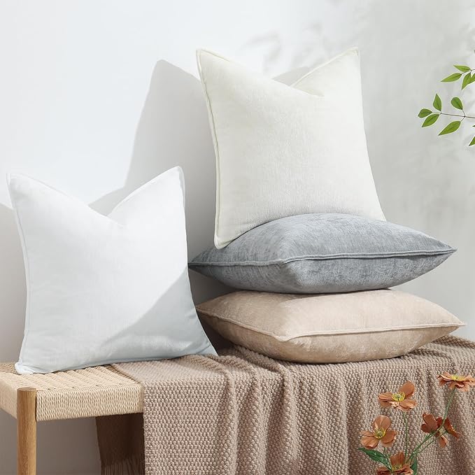 decorUhome Summer Couch Throw Pillow Covers 20x20 Set of 2, Decorative Soft