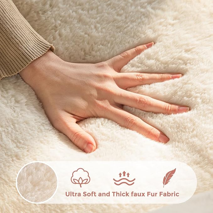 MAXYOYO Bean Bag Chair for Adults, Floral Shaped Bean Bag Sofa, Ultra Soft Faux
