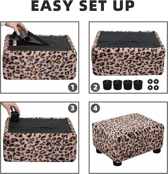 CAROLMADE Small Foot Stool Ottoman Footstool