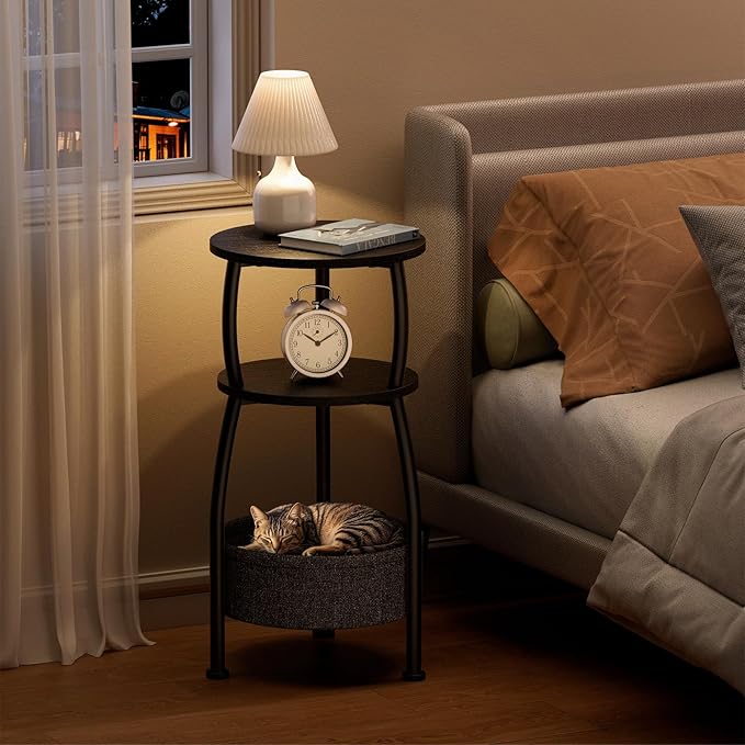 Small Round Side Table for Living Room