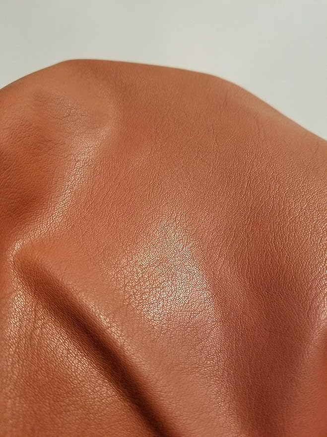 NAT Leathers | Tan Cognac Soft Faux Vegan Leather PU | 3 Yards Cut by the Yard