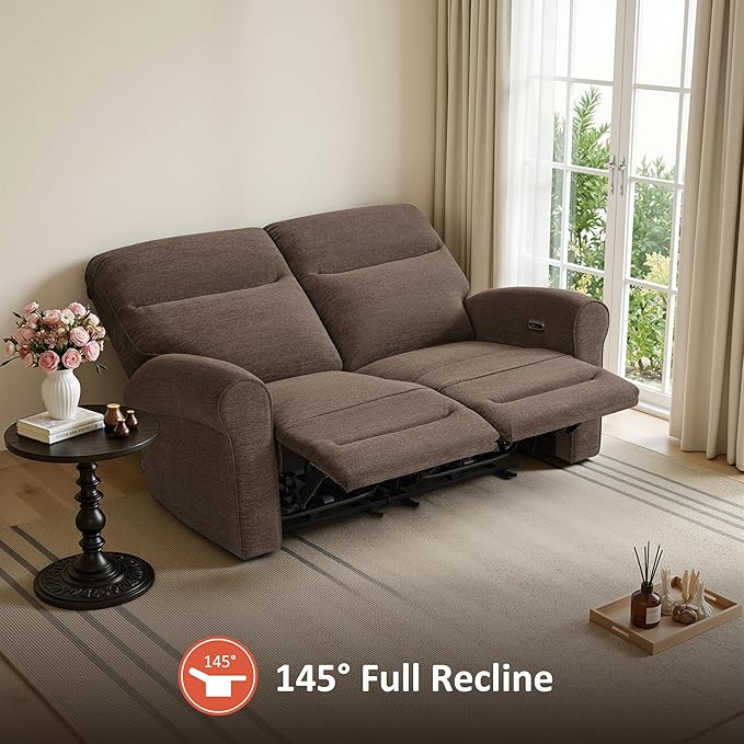 MCombo 64.6" Wall Hugger Power Loveseat Recliner Sofa