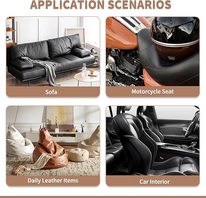 ONine Leather Repair Patch, Self-Adhesive Couch Patch，Multicolor Available