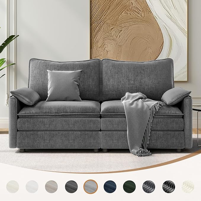 Vesgantti 74" Loveseat Sofa for Living Room, Comfy Cloud Couch Deep Seat
