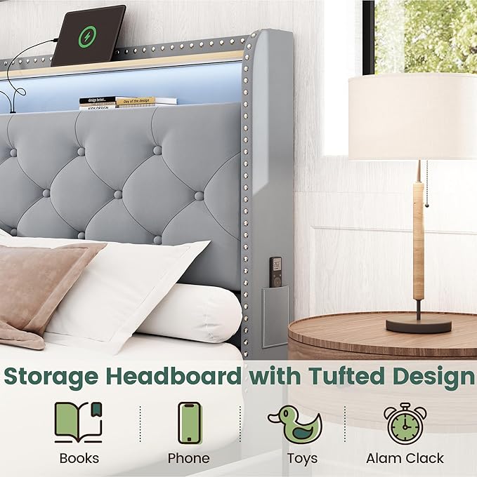 LARMACE Queen Size Bed Frame