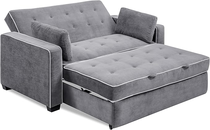 Serta Ainsley 72.6" Convertible Sleeper Sofa, Queen Size, Dreamcoil Comfort