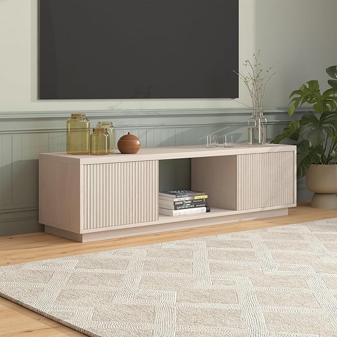 Henn&Hart Fluted TV Stand for TVs up to 65"