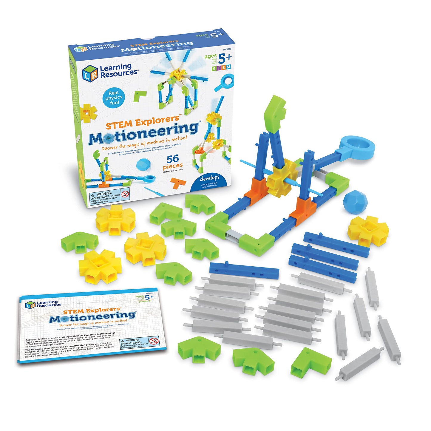 Learning Resources STEM Explorers Motioneering - 56 Pieces, Ages 5+STEM Toys for Kids, Brain Teaser Toys and Games, Kindergarten Games