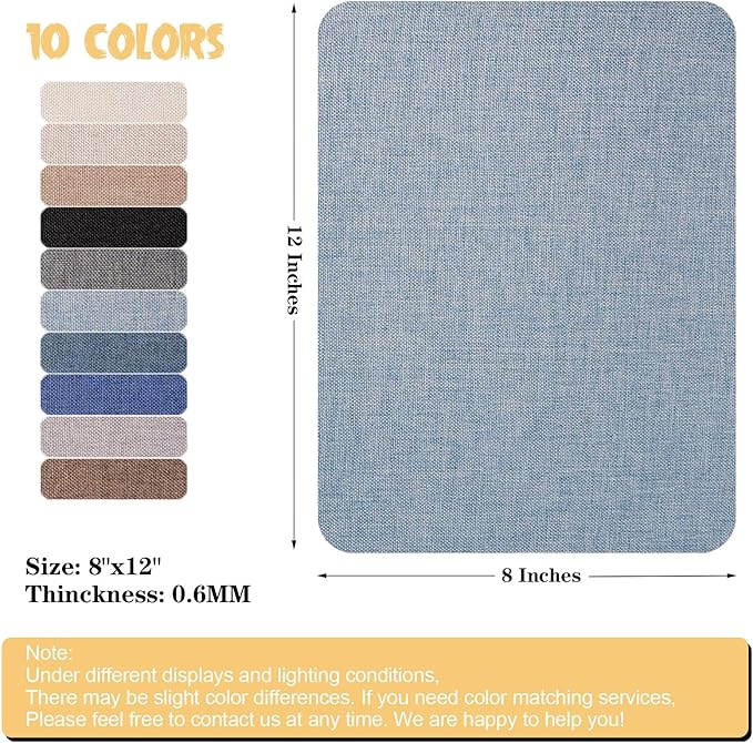 Canvas Repair Patch 8 x12 Inch, Self-Adhesive Waterproof Linen Repair Patches