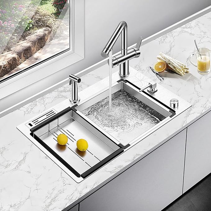 practicalWs Marble Wallpaper Granite Gray/White Paper Roll 23.6" x 196" Kitchen