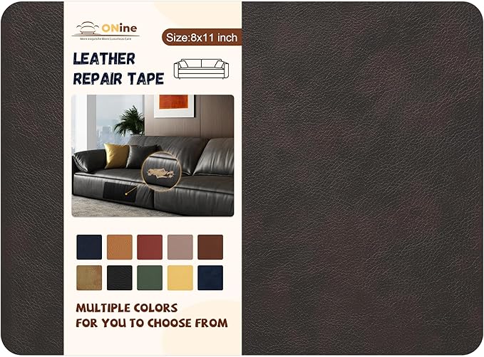 ONine Leather Repair Patch，Self-Adhesive Couch Patch，Multicolor Available