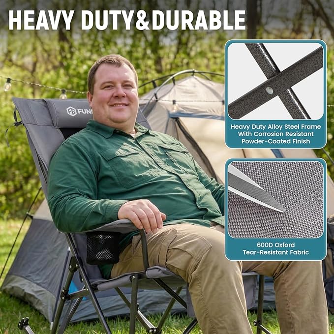 FUNDANGO Oversized Rocking Camping Chair