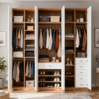 1.1 Inch Diameter Tension Closet Rods for Hanging Clothes 32-85 Inch, Adjustable Pole Closet to Hang Clothes, Heavy Duty Closet bar for Wardrobes with No Drilling Holder, Matte Black