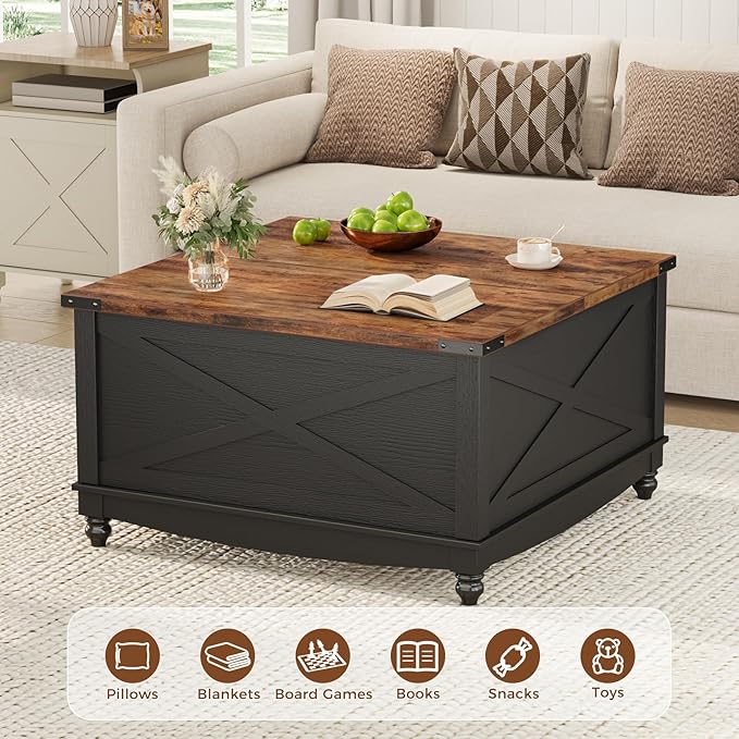 ALLSTAND 31.5" Lift Top Coffee Table