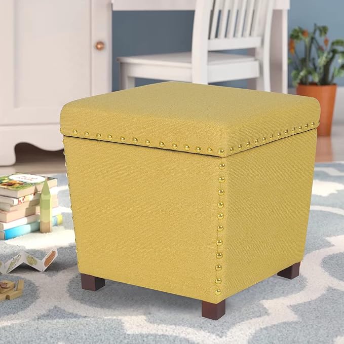 Adeco Square Storage Ottoman