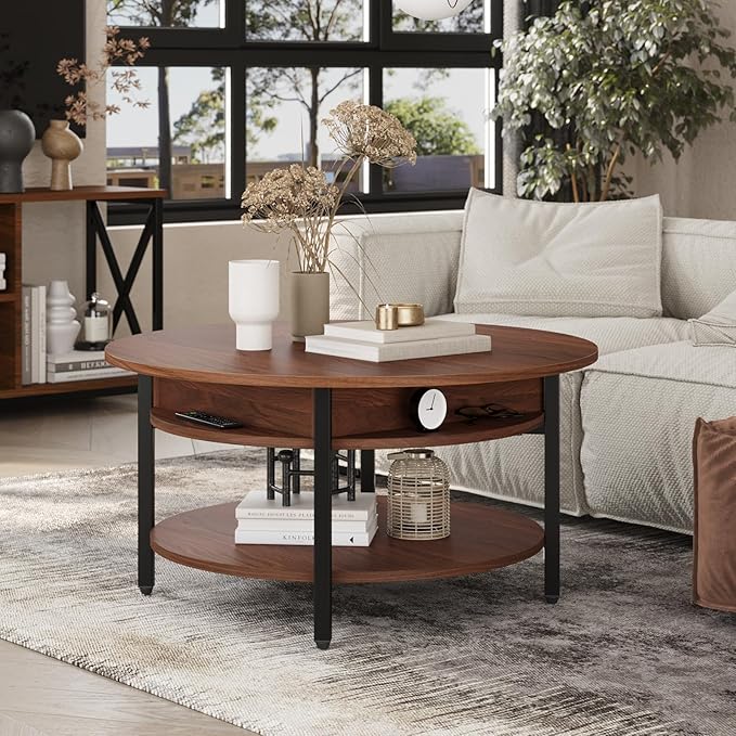 FABATO Round Lift Top Coffee Table