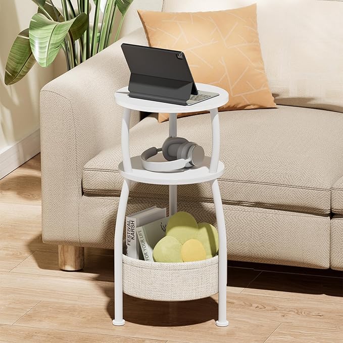 Small Round Side Table for Living Room