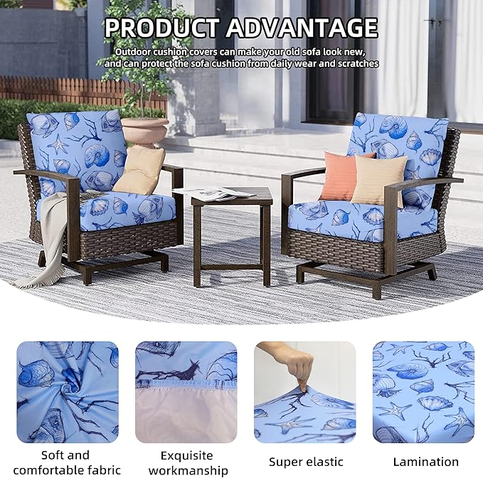 Outdoor Cushion Covers Set, Replacement