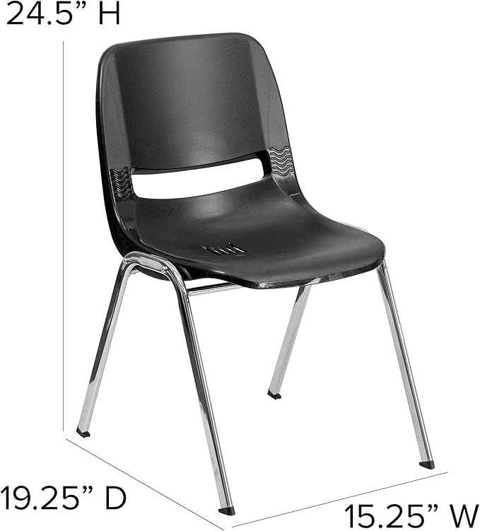 Flash Furniture HERCULES Series 440 lb. Capacity Kid's Black Ergonomic Shell