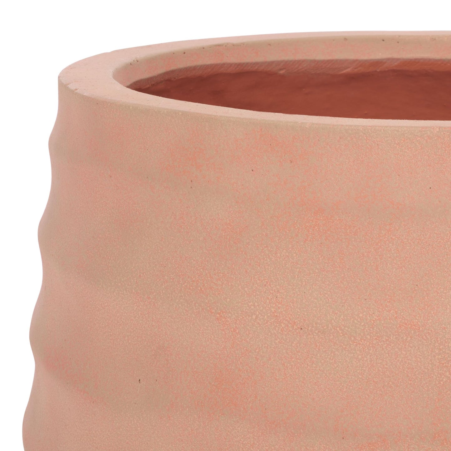 SAFAVIEH Outdoor Patio Furniture Collection - Marta Terracotta Ficonstone Planter Pot, Modern Round Plant Container, Fully Assembled (PAT1542D)