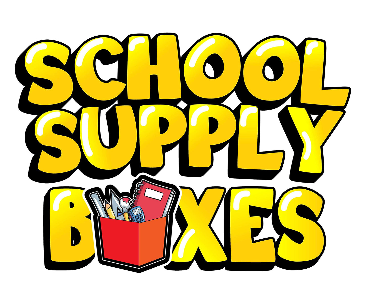 School Supply Boxes | High School Bundle (1 Box) | Back to School Essentials Kit for Students & Teachers | Includes 1" Binders, College-Ruled Notebooks, Highlighters, Markers, & More