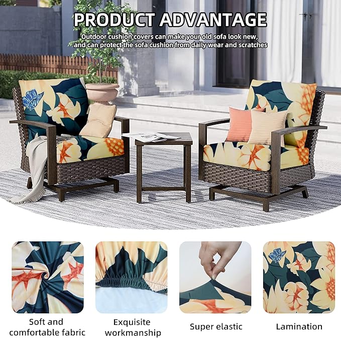 Outdoor Cushion Covers Set, Replacement
