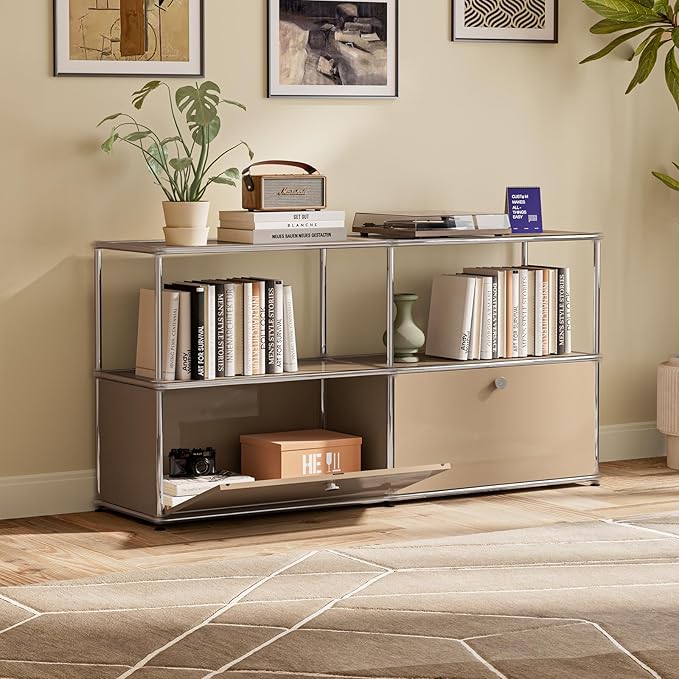 Modern Storage Cabinet Brown F Versatile Free-Standing Large Organizer