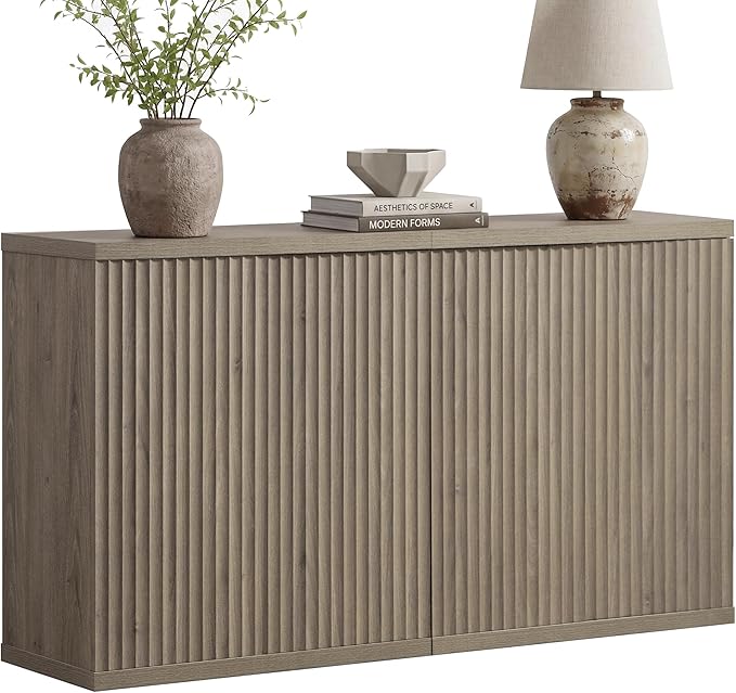 SICOTAS Buffet Cabinet with Storage Accent Sideboard Modern Credenza with Doors