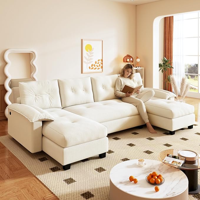 104.7" U-Shaped Sleeper Sofa