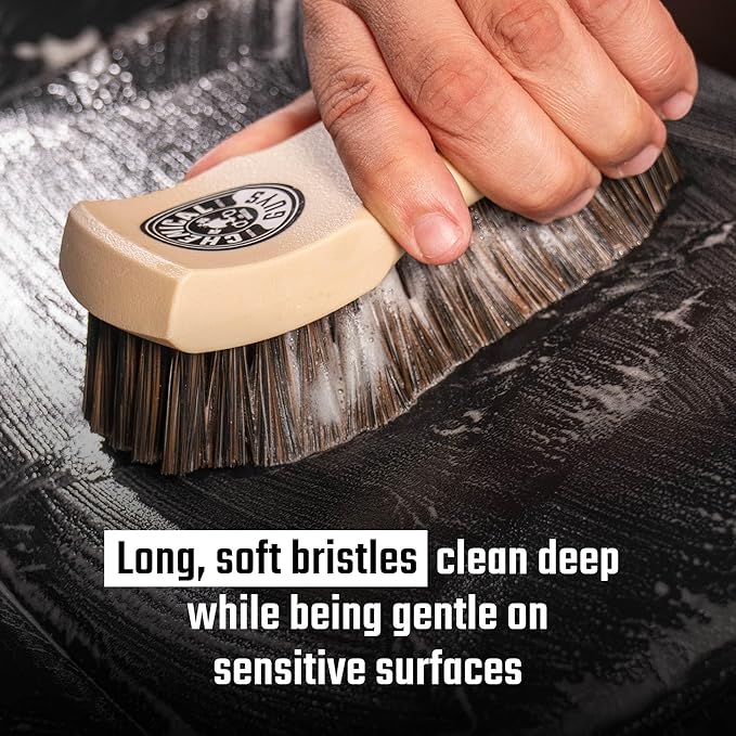 Chemical Guys Long Bristle Horse Hair Leather Cleaning Brush
