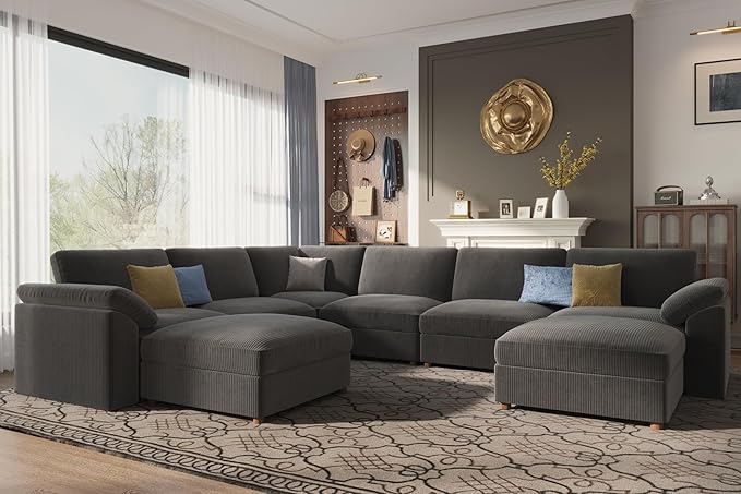 EASE MOOSE Oversized Sectional Modular Sofa, Large U Shape Sectional Couch Wide
