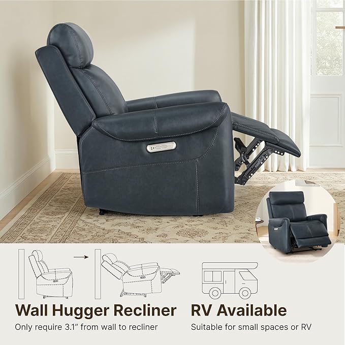KISLOT Leather Recliner Chair Set of 2, Wall Hugger RV Recliners