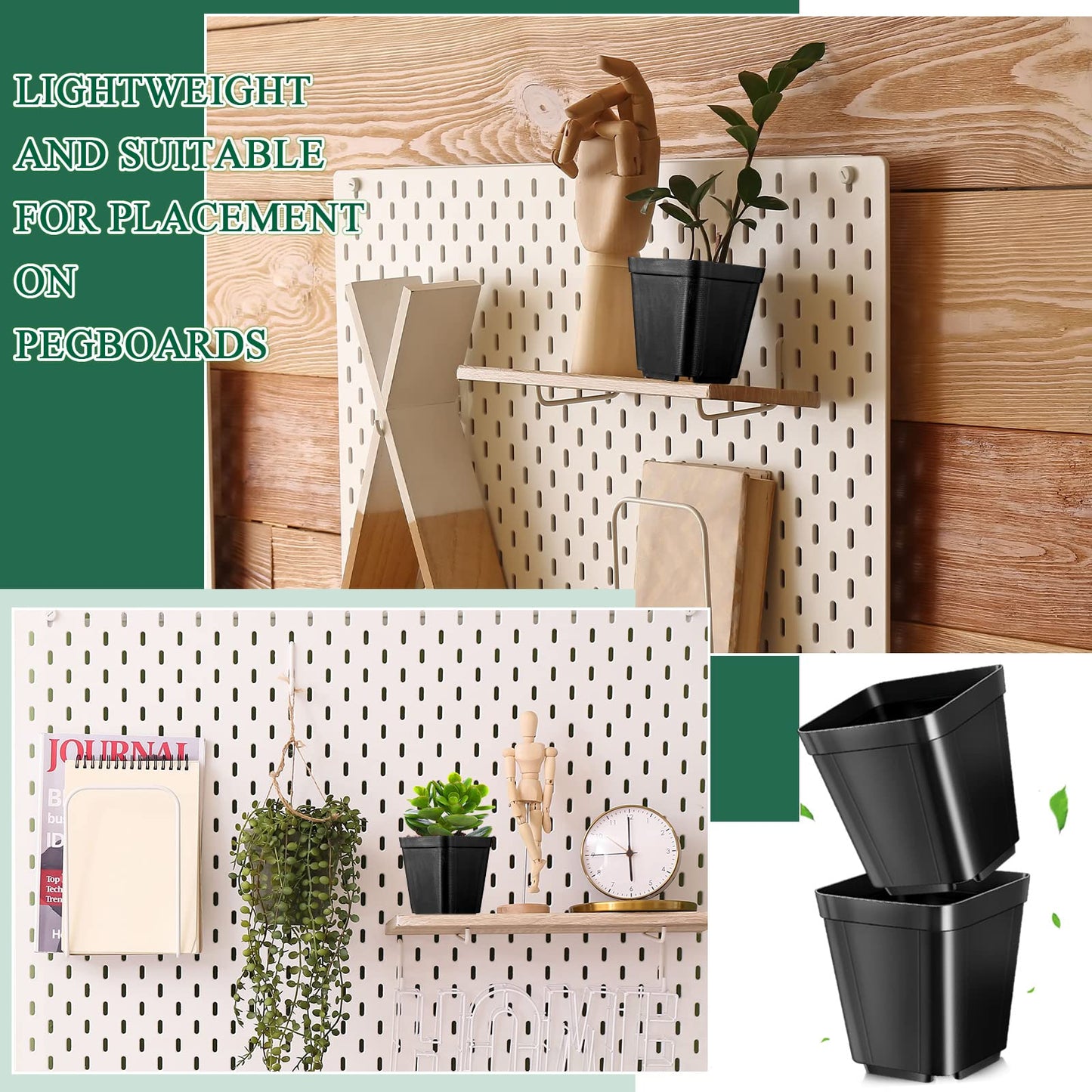 Yinder 500 Pcs 2.7 Inch Black Square Plastic Nursery Pots, Modern Plant Starter Pots, Drainage Hole, Ideal for Indoor Outdoor Flowers, Succulents, Herbs