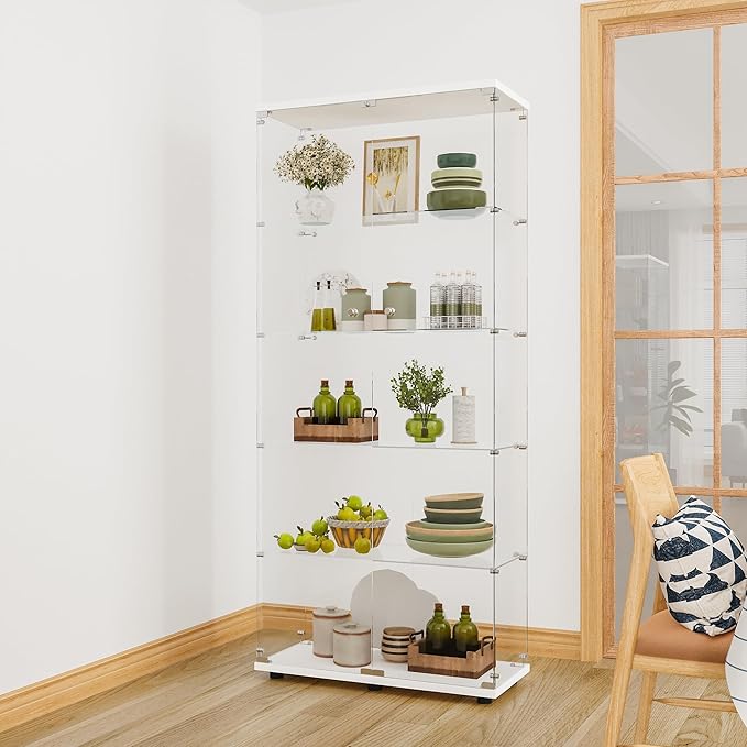 LFT HUIMEI2Y Glass Display Cabinet 5-Shelf