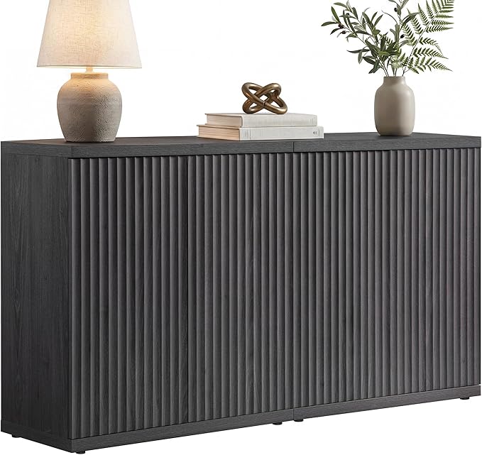 SICOTAS Buffet Cabinet with Storage Accent Sideboard Modern Credenza with Doors