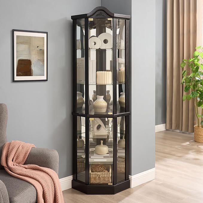 Glass Corner Display Cabinet