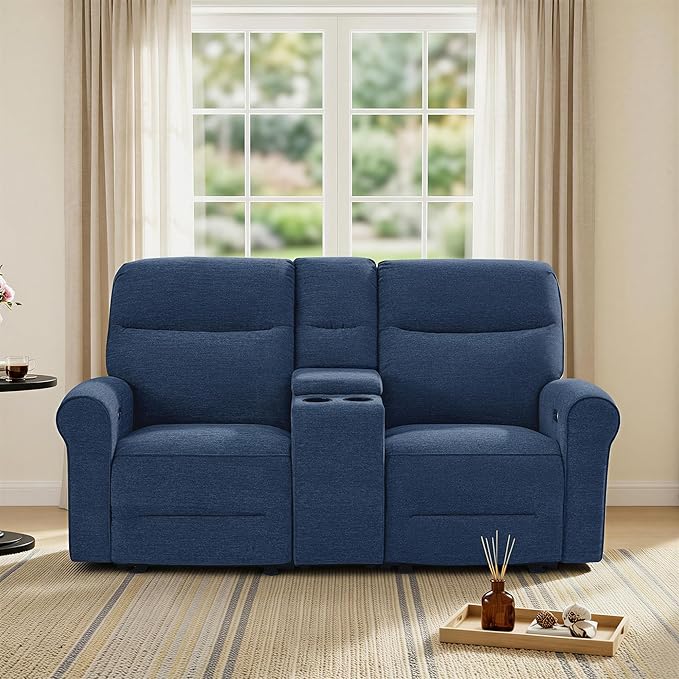 MCombo 78.3" Wall Hugger Power Loveseat Recliner Sofa