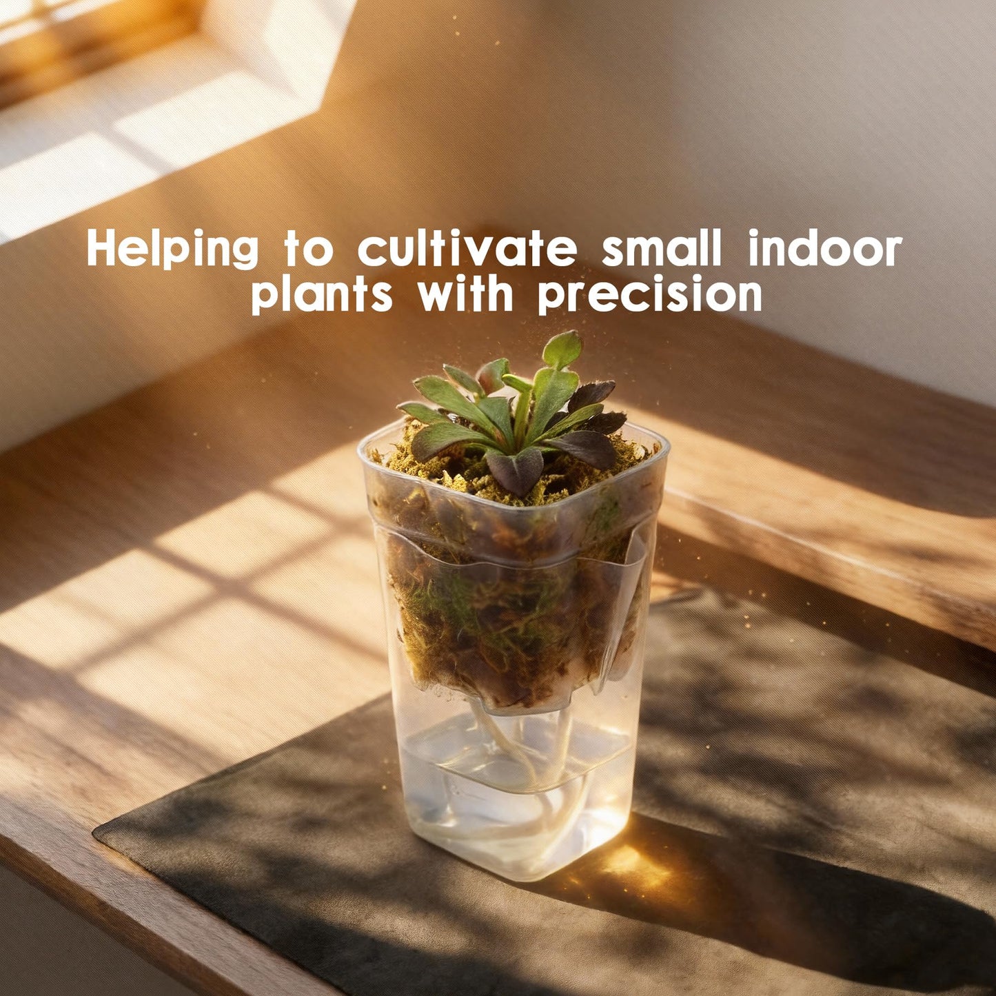 ROJMMFOL 12Pcs Self Watering Pots, 2in Self Watering Pots for Indoor Plants, Mini Clear Plant Pots with Cotton Wick, Double-Layer Design, Perfect for Succulents, Herbs, Green Plants