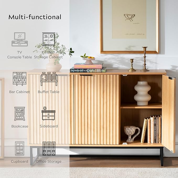 EYYTHUNG Fluted Storage Cabinet