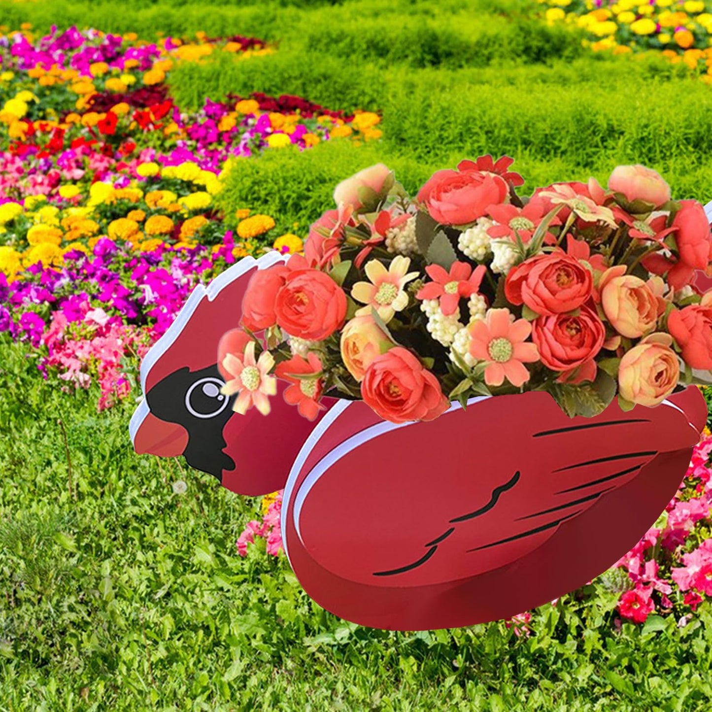 Koalas Planter, Cute Cartoon Flower Pot, Animal Shaped Planter Pot, Garden Succulent Plant Pots, PVC Animal Planter Pots with Drainage Hole, Storage Container Planters for Outdoor Plants(Birds)